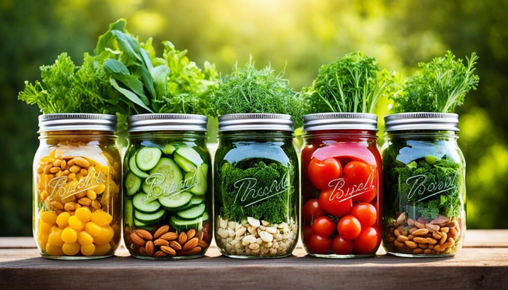 mason jar salads