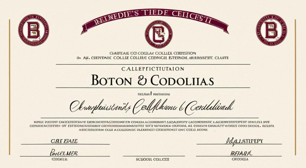 boston college credentials