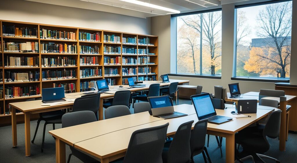 university library study space